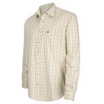 Inverness Cotton Tattersall Shirt - Brown/Gold/Navy